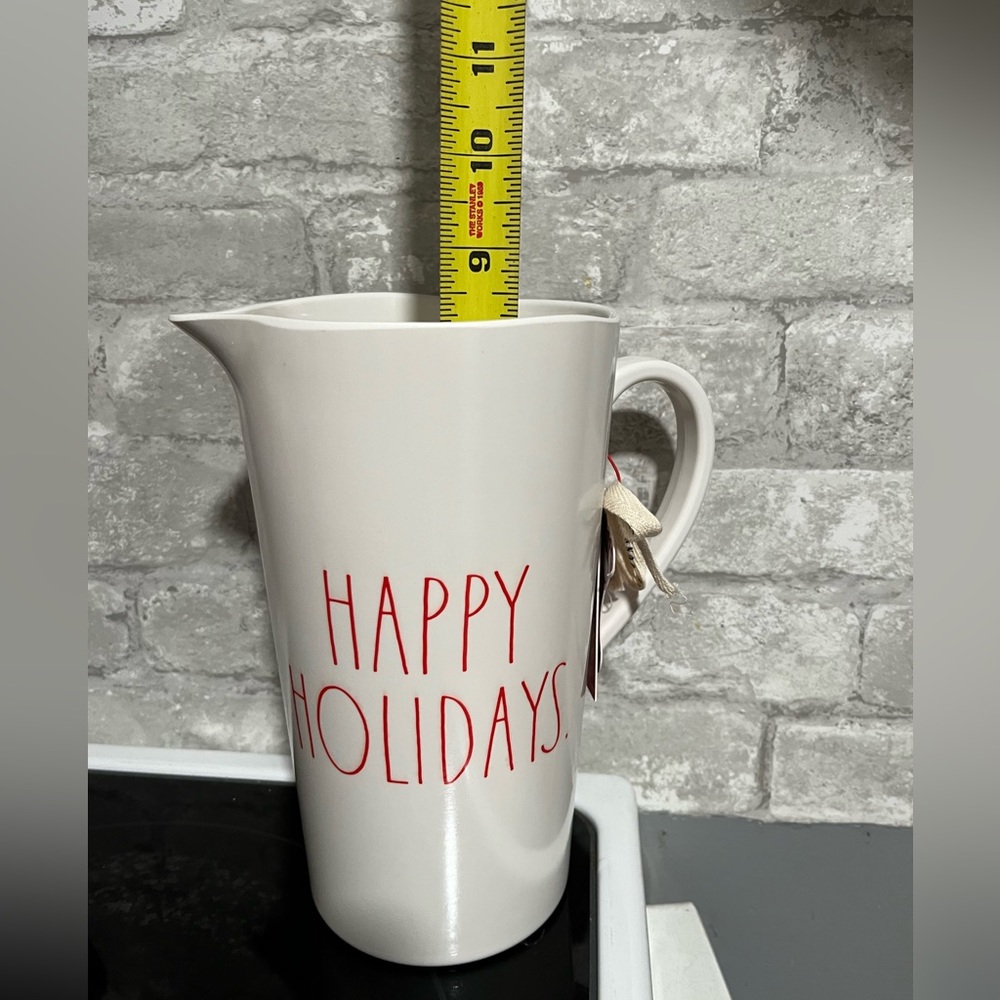 🆕 RAE DUNN Farmhouse Happy Holidays Pitcher - NWT